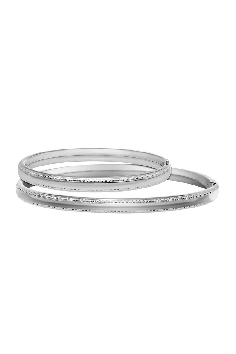 Mother & Daughter Bracelet Set, Main, color, SILVER