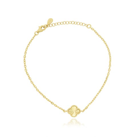 Fluted Single Clover Bracelet