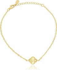 The Lovery Fine Jewelry Fluted Single Clover Bracelet