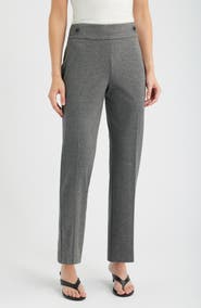 AK ANNE KLEIN Side Tab Pull On Trousers