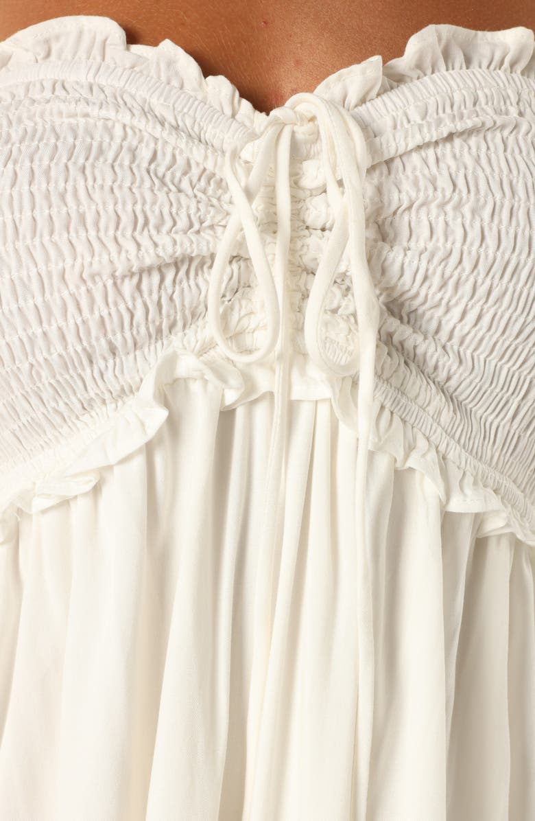 Petal & Pup Dayton Strapless Midi Dress, Alternate, color, White