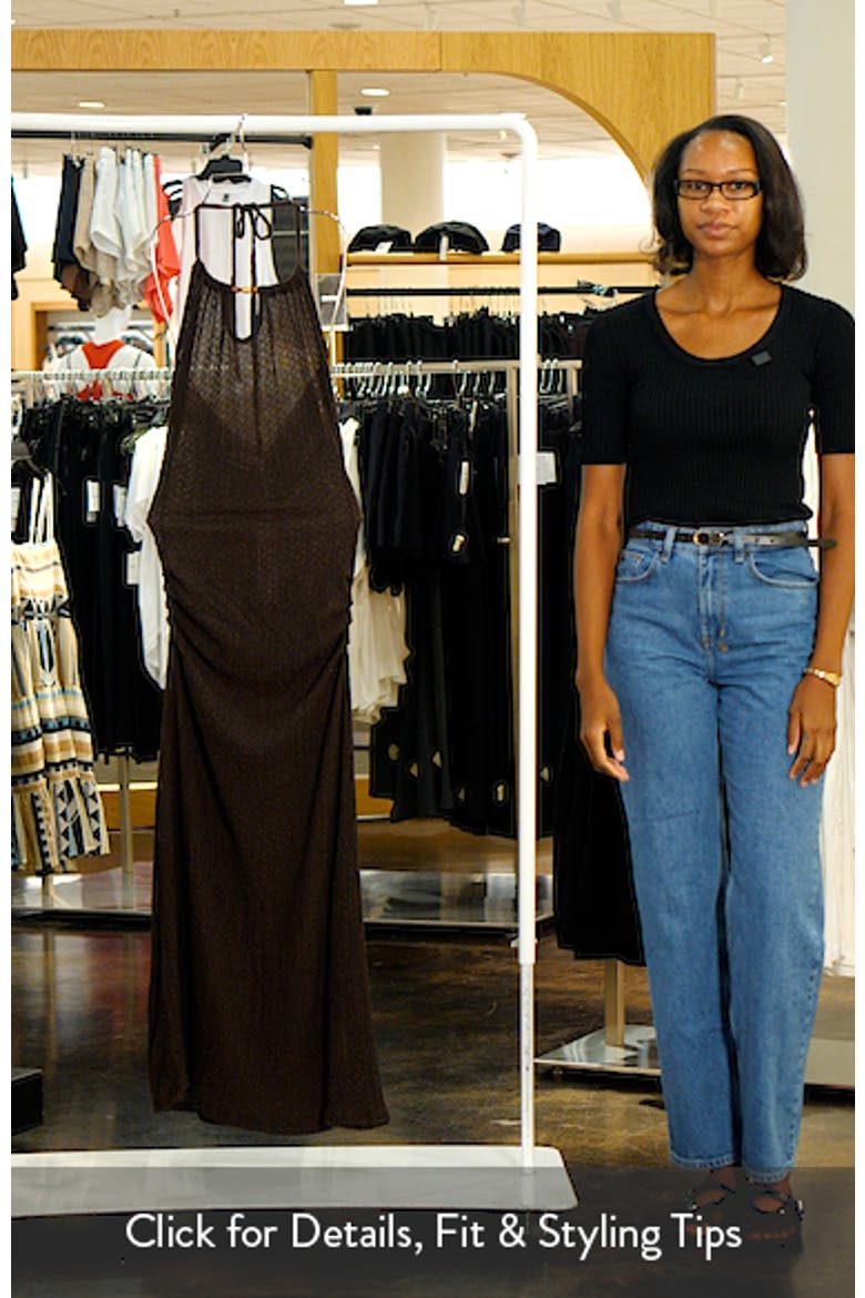 Halter Jacquard Maxi Dress video
