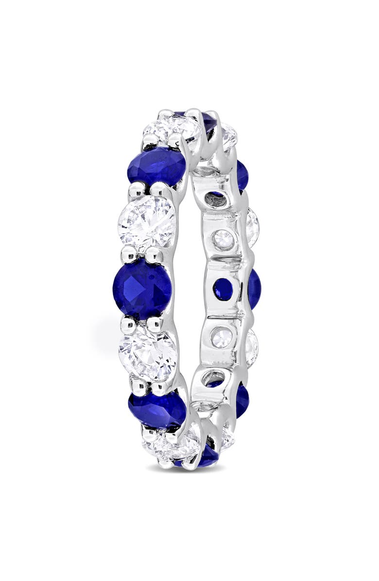 Julianna B. Lab-Created Gemstone Eternity Band Ring, Alternate, color, Sapphire