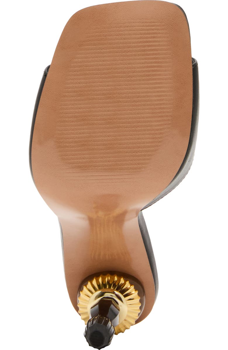 Steve Madden Sia Statement Heel Slide Sandal, Alternate, color, Black