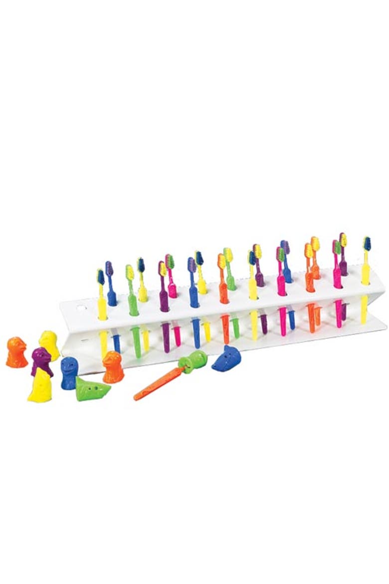 Toothbrush Rack with Toothbrushes & Covers, Main, color, Multicolored