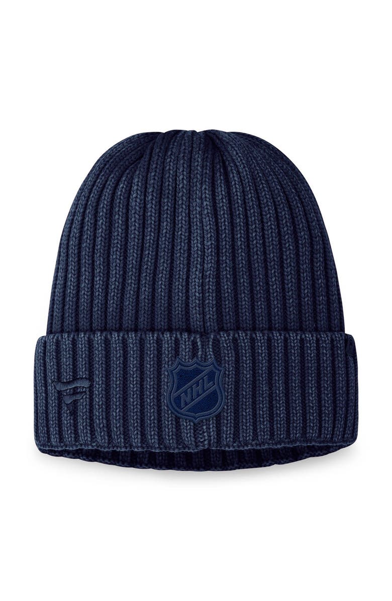 FANATICS Men's Fanatics Branded Navy Washington Capitals Authentic Pro Road Tonal Knit Hat, Alternate, color,