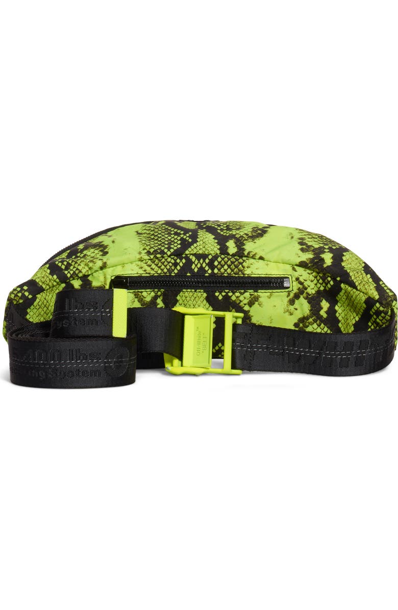 Off-White Python Print Belt Bag, Alternate, color,