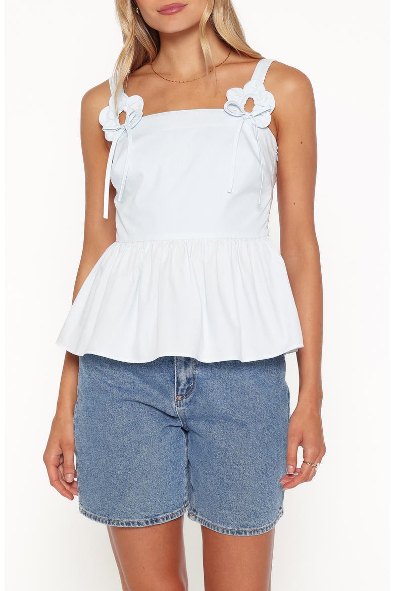 Santiago Peplum Top, Main, color, BABY BLUE