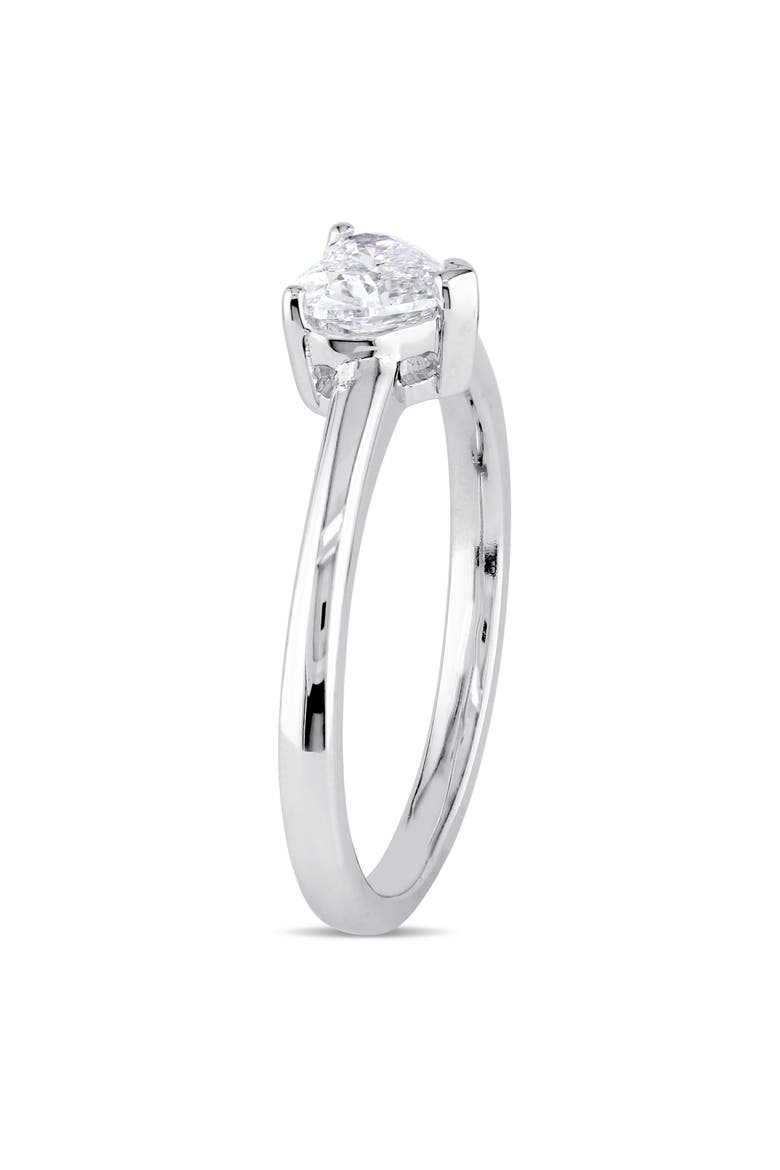 Diamond Solitaire Heart Engagement Ring 14k, Alternate, color, 14K White Gold