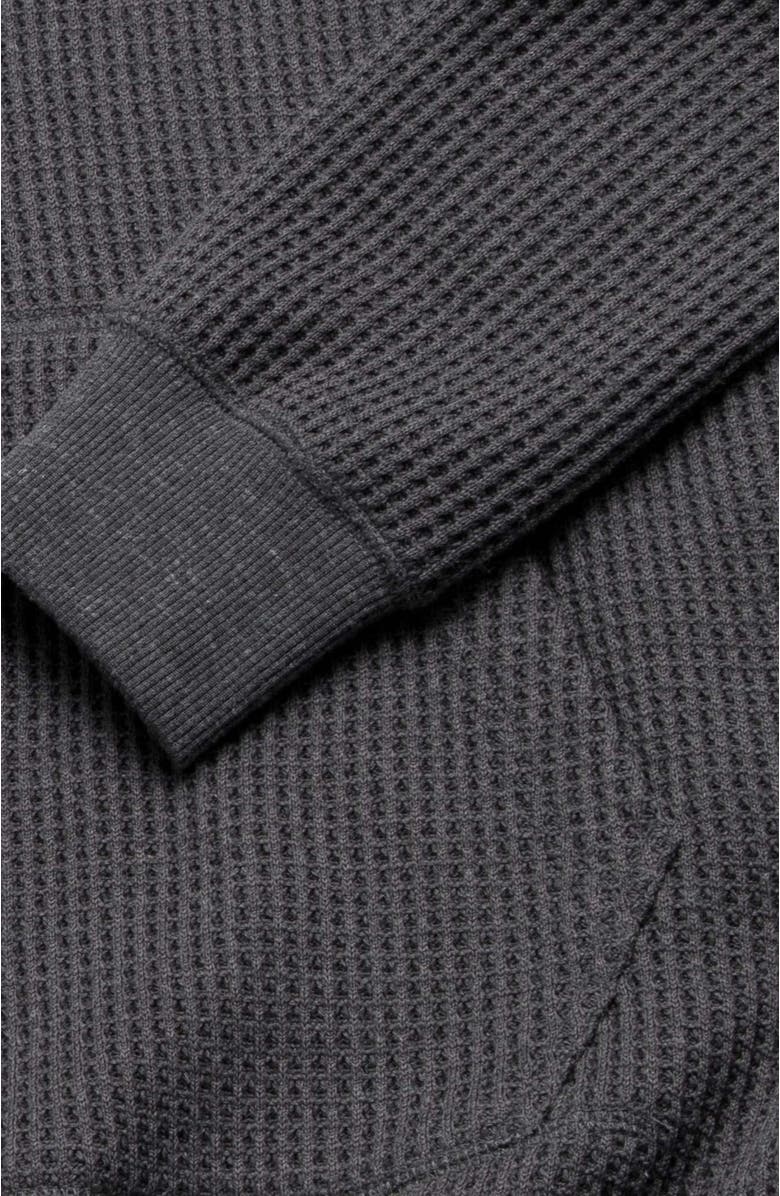 Surfside Supply Co. Ivan Waffle Thermal Hoodie, Alternate, color, Charcoal Heather