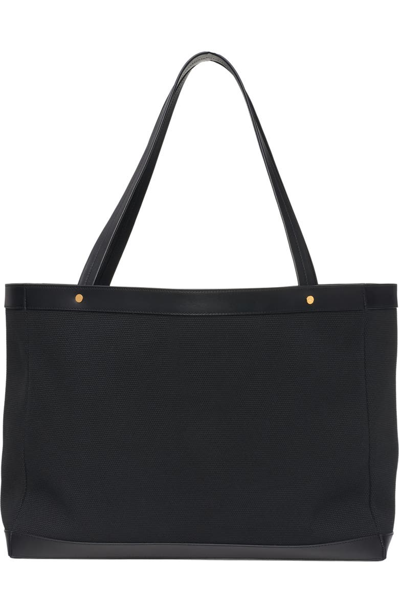 TOM FORD Zip Front Textured Canvas & Leather Tote, Alternate, color,