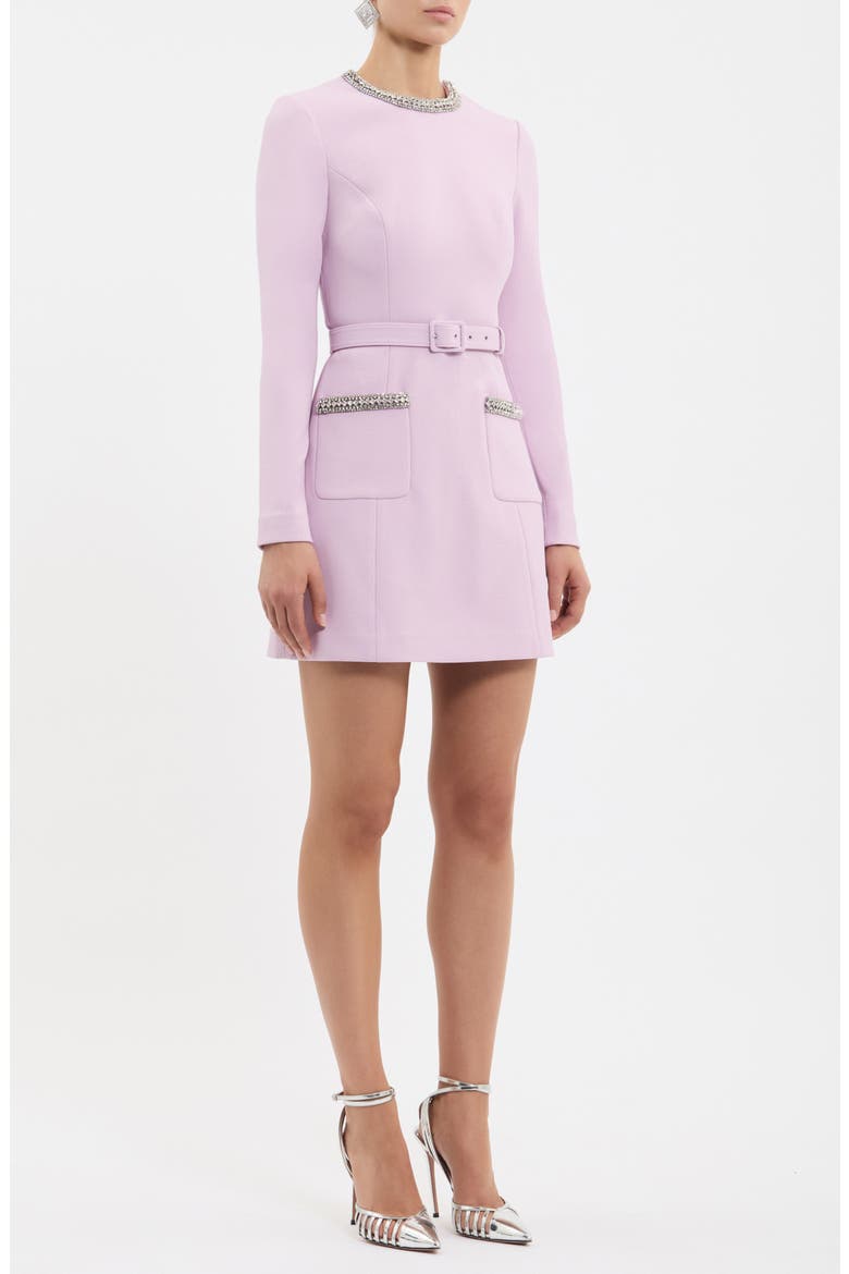 Yolanda Long Sleeve Minidress, Alternate, color, LILAC