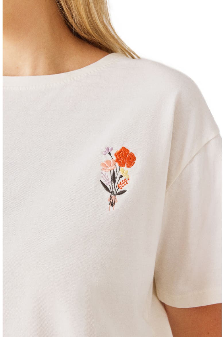 Toni Boxy Cotton Crop Tee, Alternate, color, ANT. WHITE SKETCHED FLORAL