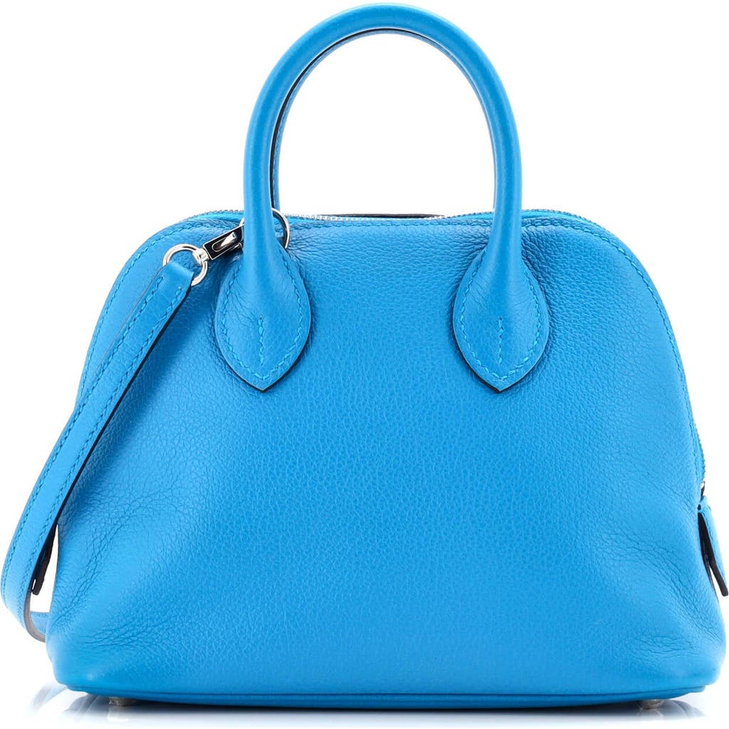 Pre-owned Hermes Hermes Bolide 1923 Bag Evercolor Mini In Blue