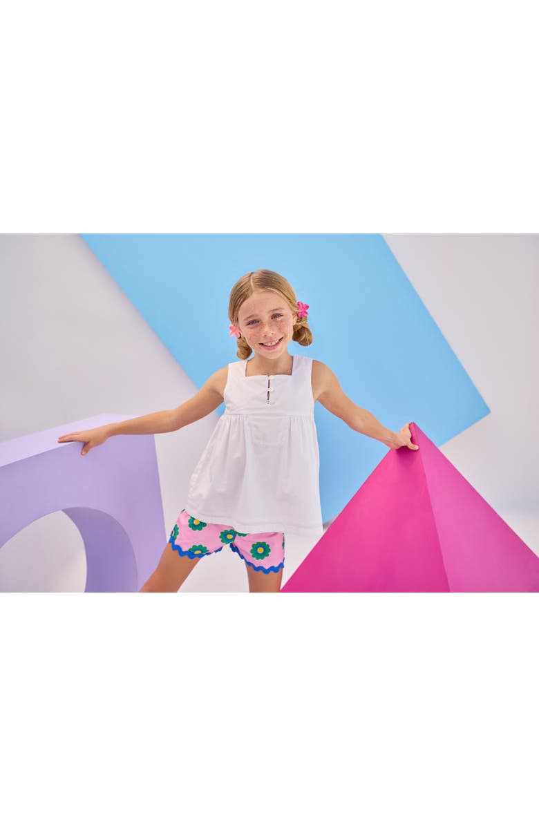 BISBY Kids' RicRac Shorts, Alternate, color, Poppy Floral Pink