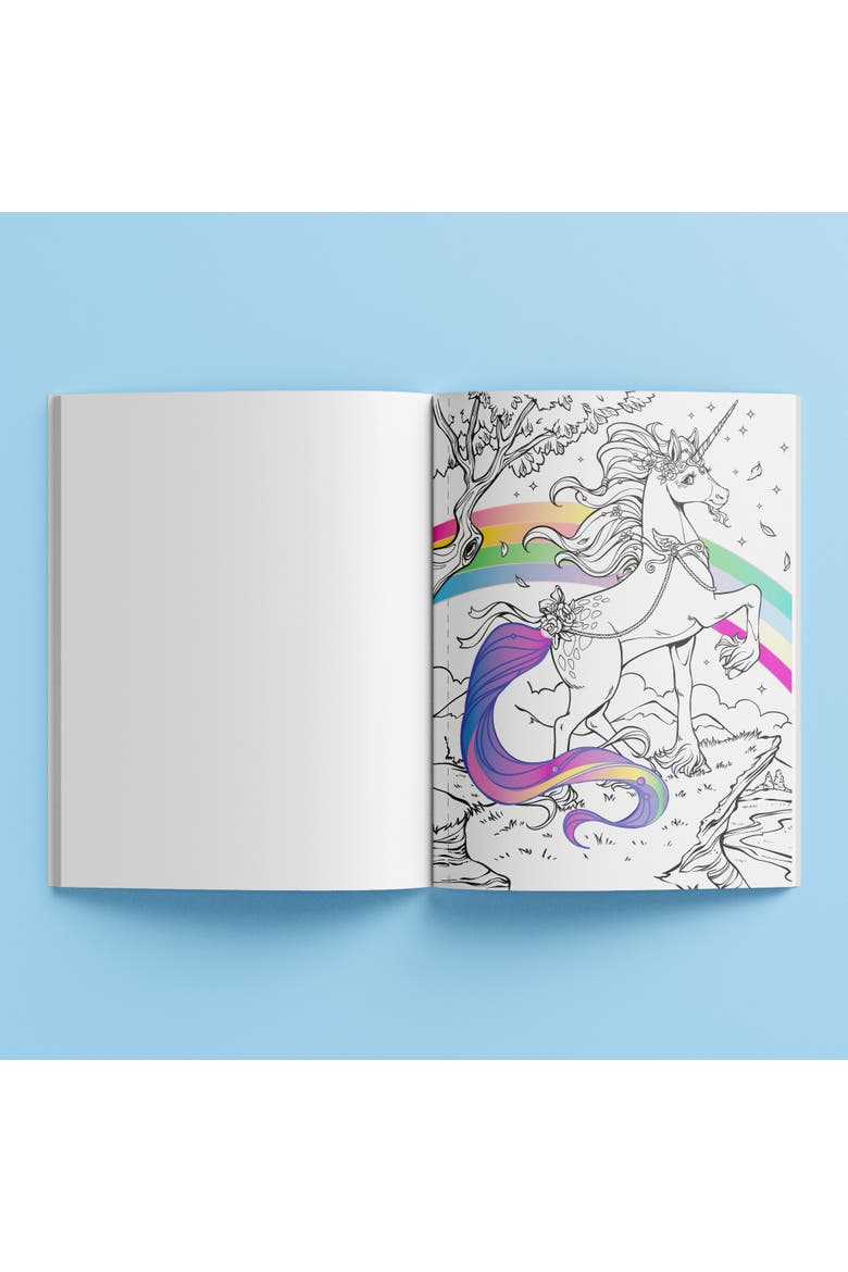 Pop Velvet, Magical Unicorns, Creative Coloring, 32 Pages, Alternate, color, Multicolored