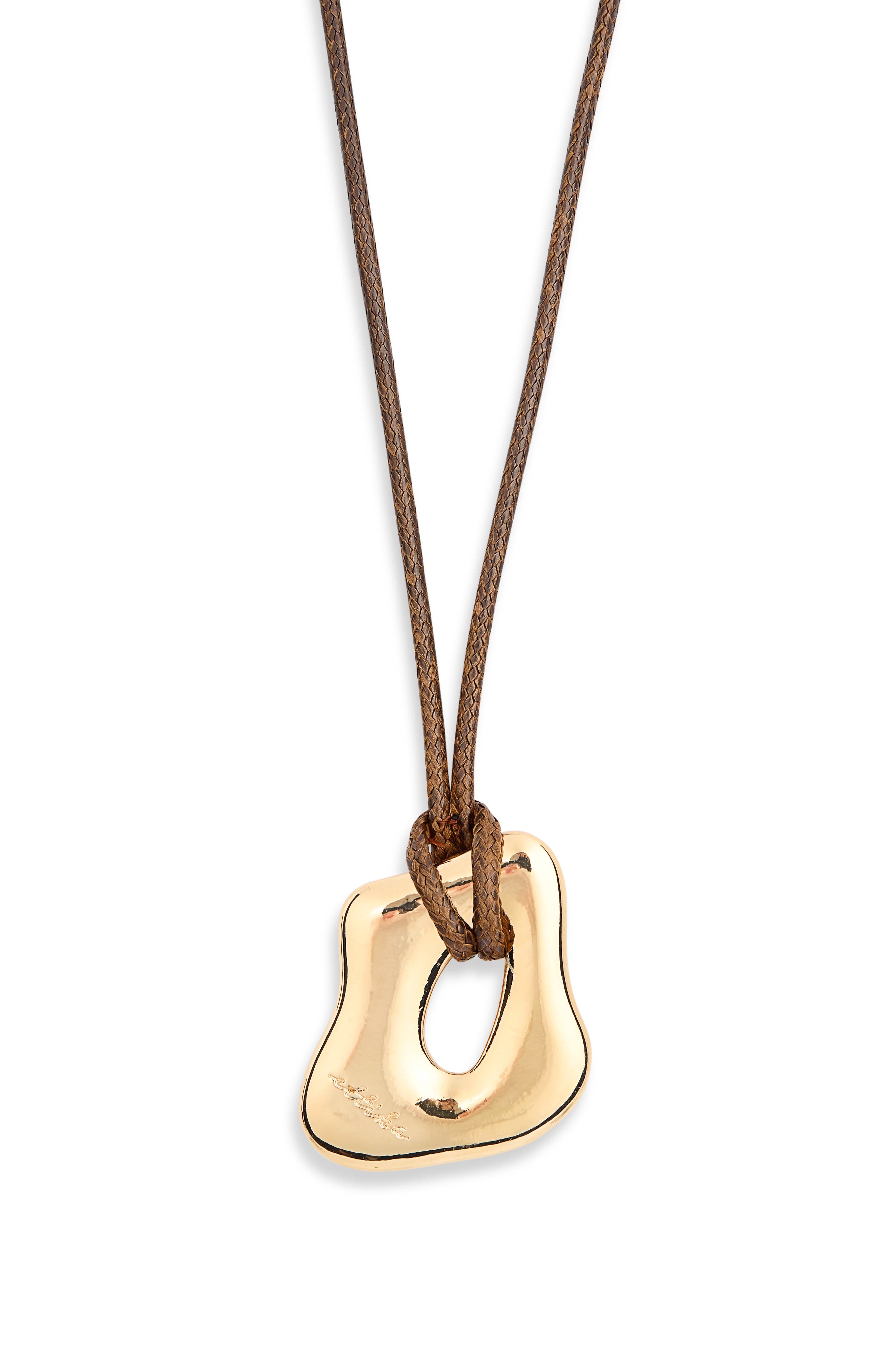 Molten Pendant Cord Necklace