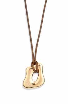 Molten Pendant Cord Necklace