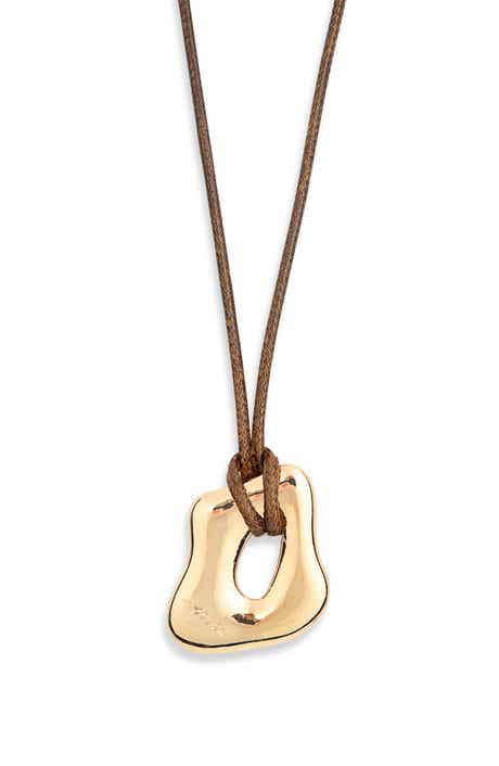 Molten Pendant Cord Necklace