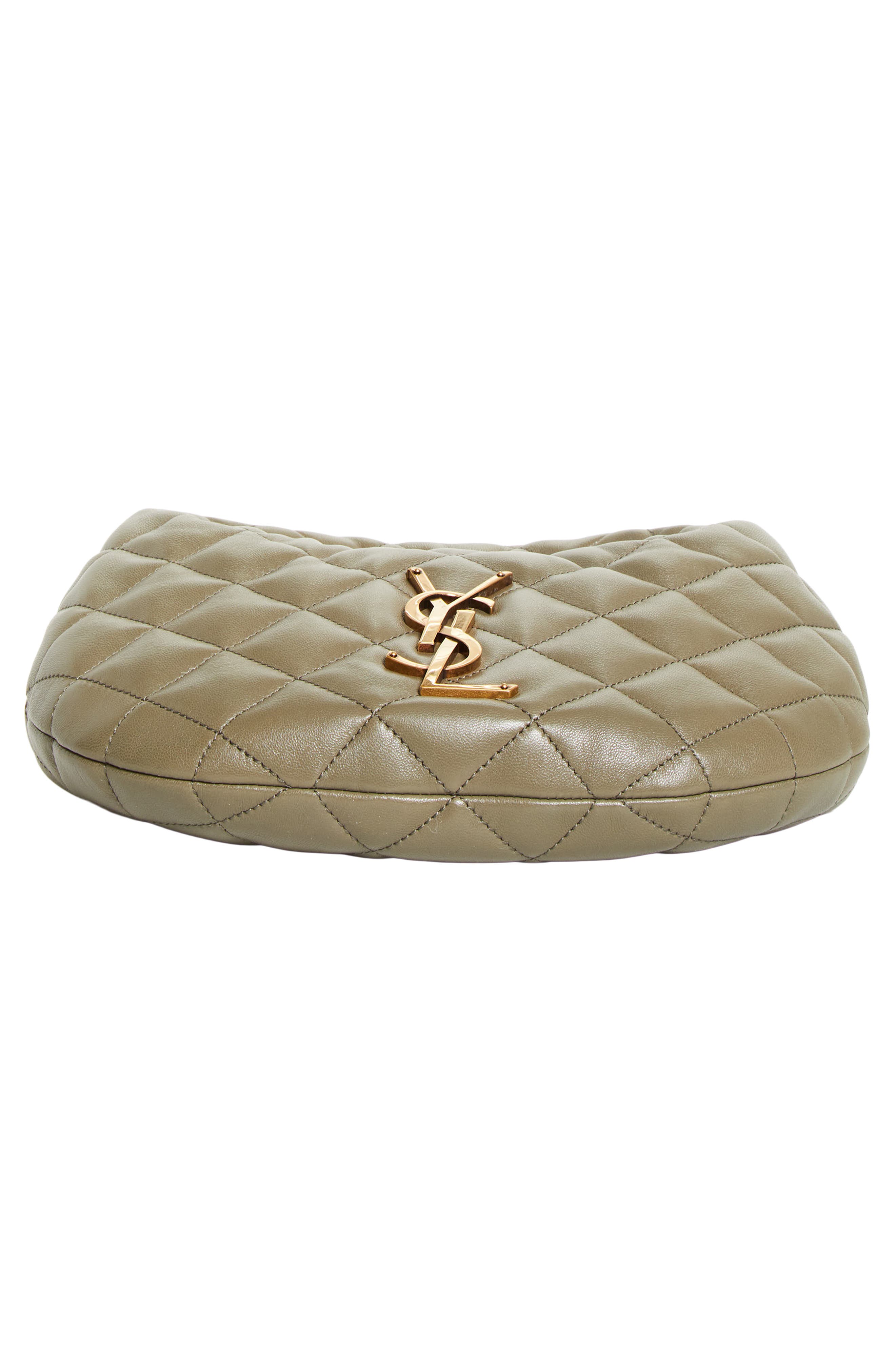 Baby Icare Quilted Leather Hobo Bag, Alternate, color, STRONG MOSS