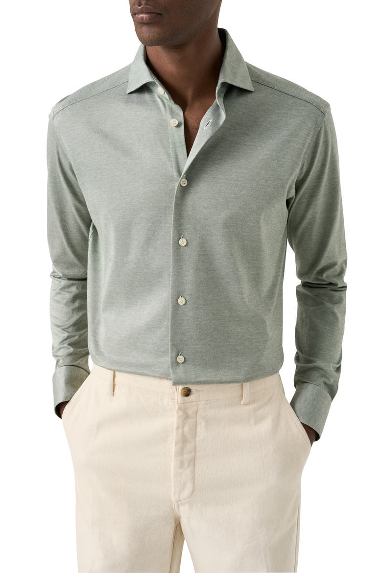 Filo di Scozia Jersey Shirt, Main, color, MEDIUM GREEN