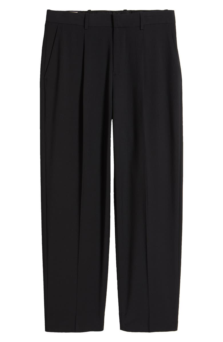 Open Edit Pleated Wide Leg Pants, Alternate, color, Black