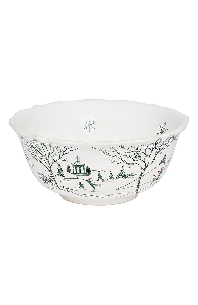 Juliska Country Estate Winter Frolic Ice Cream Bowl, Alternate, color, Evergreen