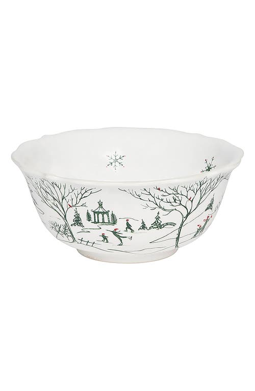 Juliska Country Estate Winter Frolic Ice Cream Bowl In Green