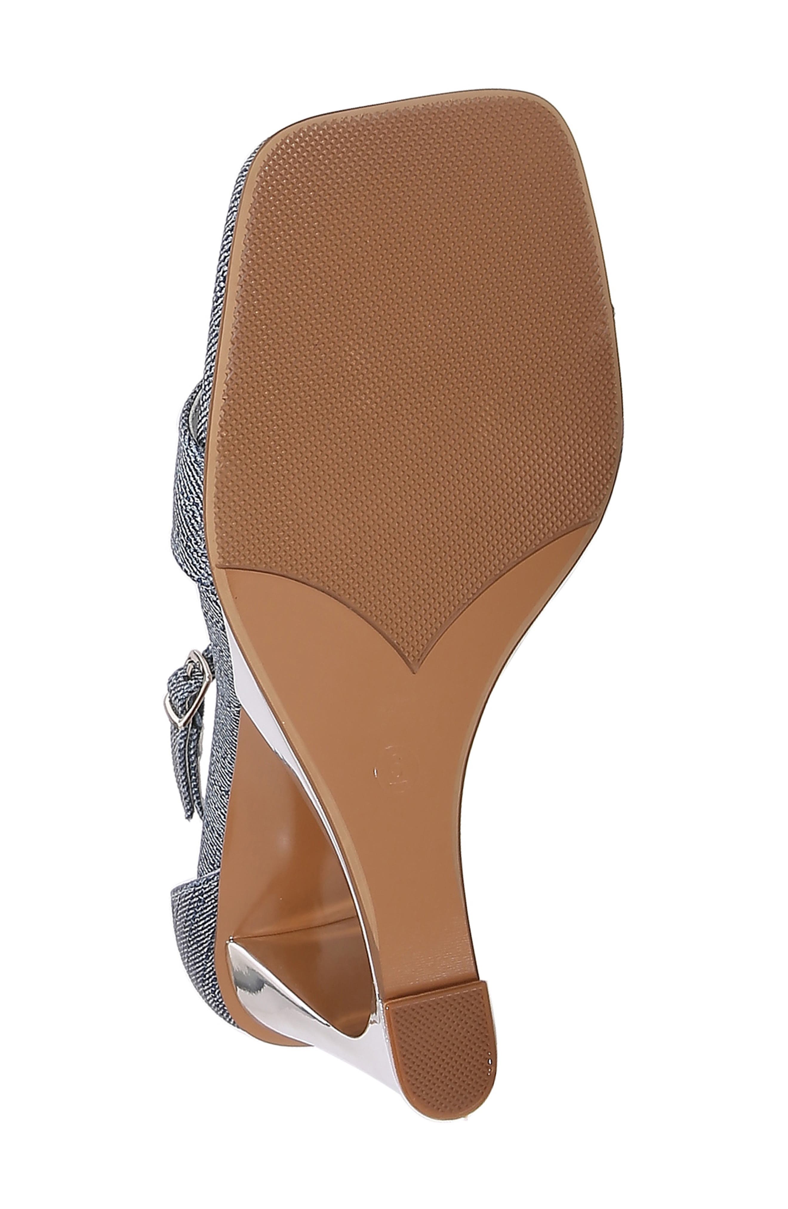 Skynr Cutout Wedge Sandal, Alternate, color, BLUE DENIM