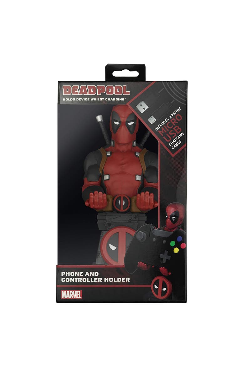 Marvel Deadpool Plinth Phone and Gaming Controller Holder, Alternate, color, Multicolored