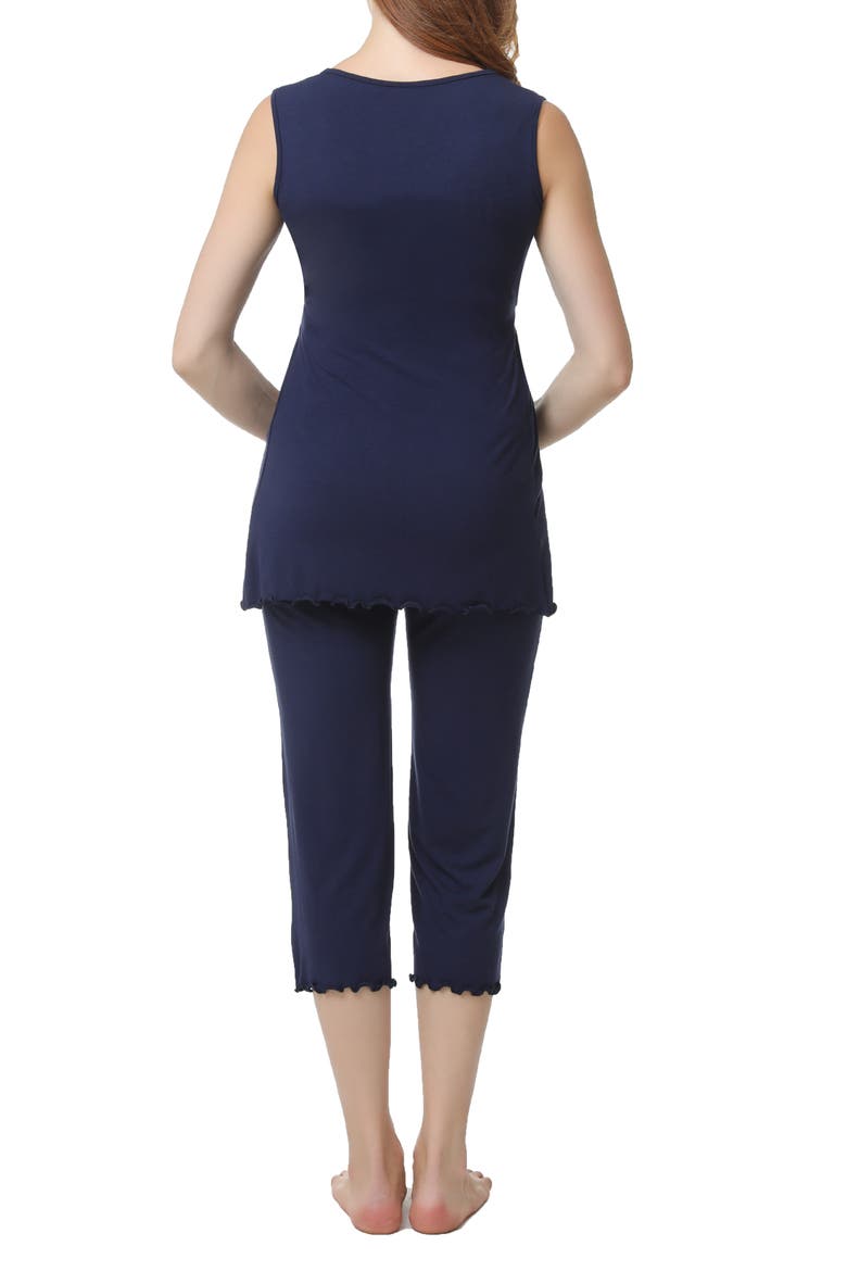 Penny Maternity/Nursing Pajamas Set, Alternate, color, NAVY