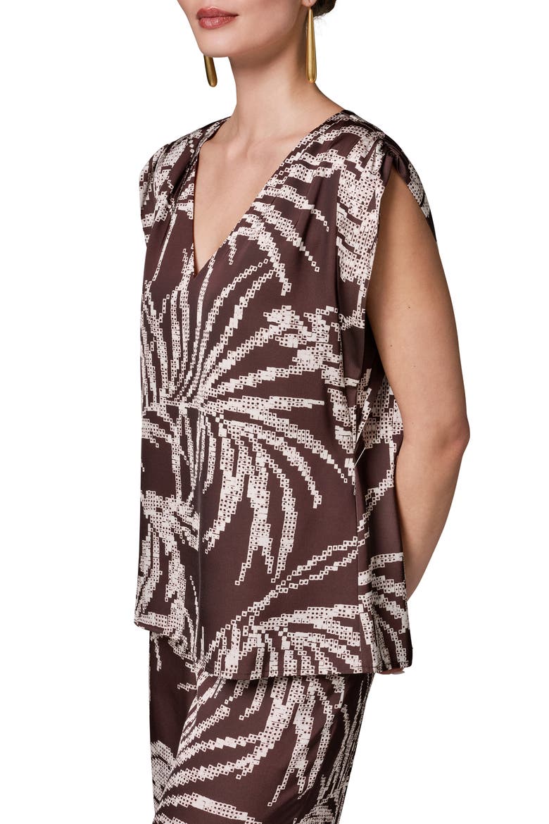 Print Cap Sleeve Top, Alternate, color, CANYON MULTI