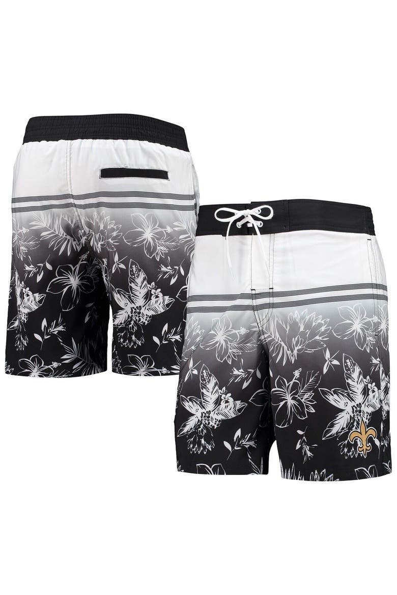 Men's G-III Sports by Carl Banks Black New Orleans Saints Island Volley Swim Shorts, Main, color, Black
