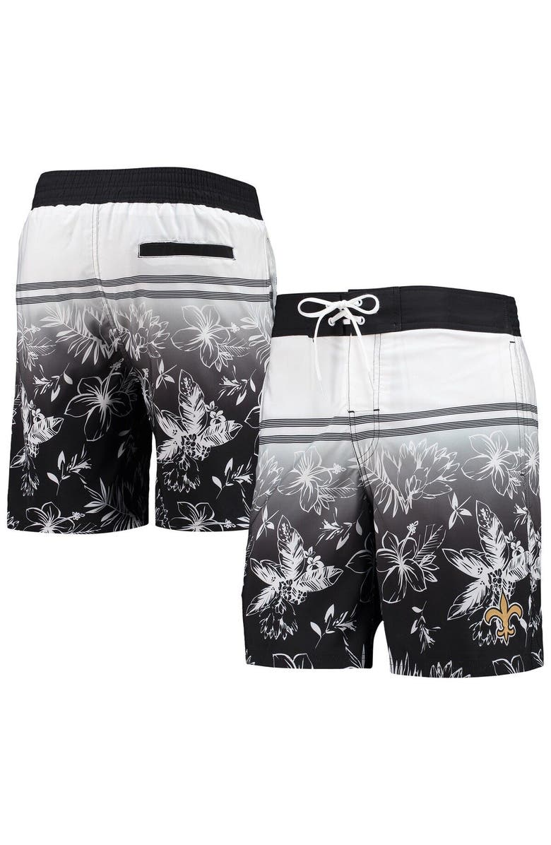G-III SPORTS BY CARL BANKS Men's G-III Sports by Carl Banks Black New Orleans Saints Island Volley Swim Shorts, Main, color, 