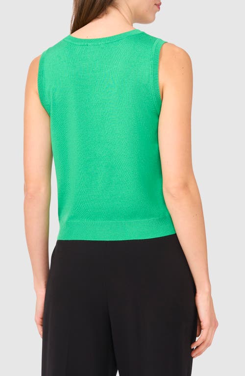 Halogenr Halogen(r) Crewneck Sweater Tank In Vivid Green