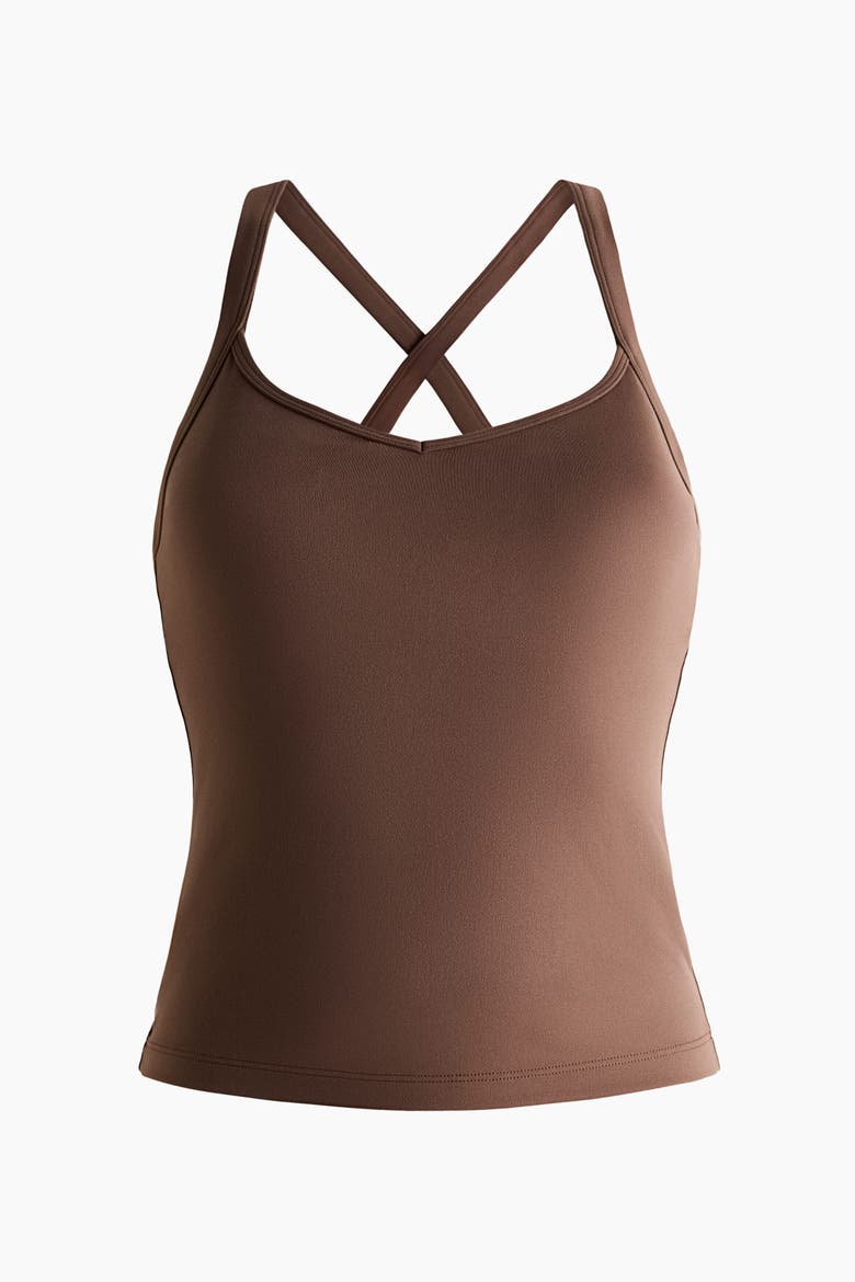 Integral-bra Sports Top With Softmove, Alternate, color, Mocha
