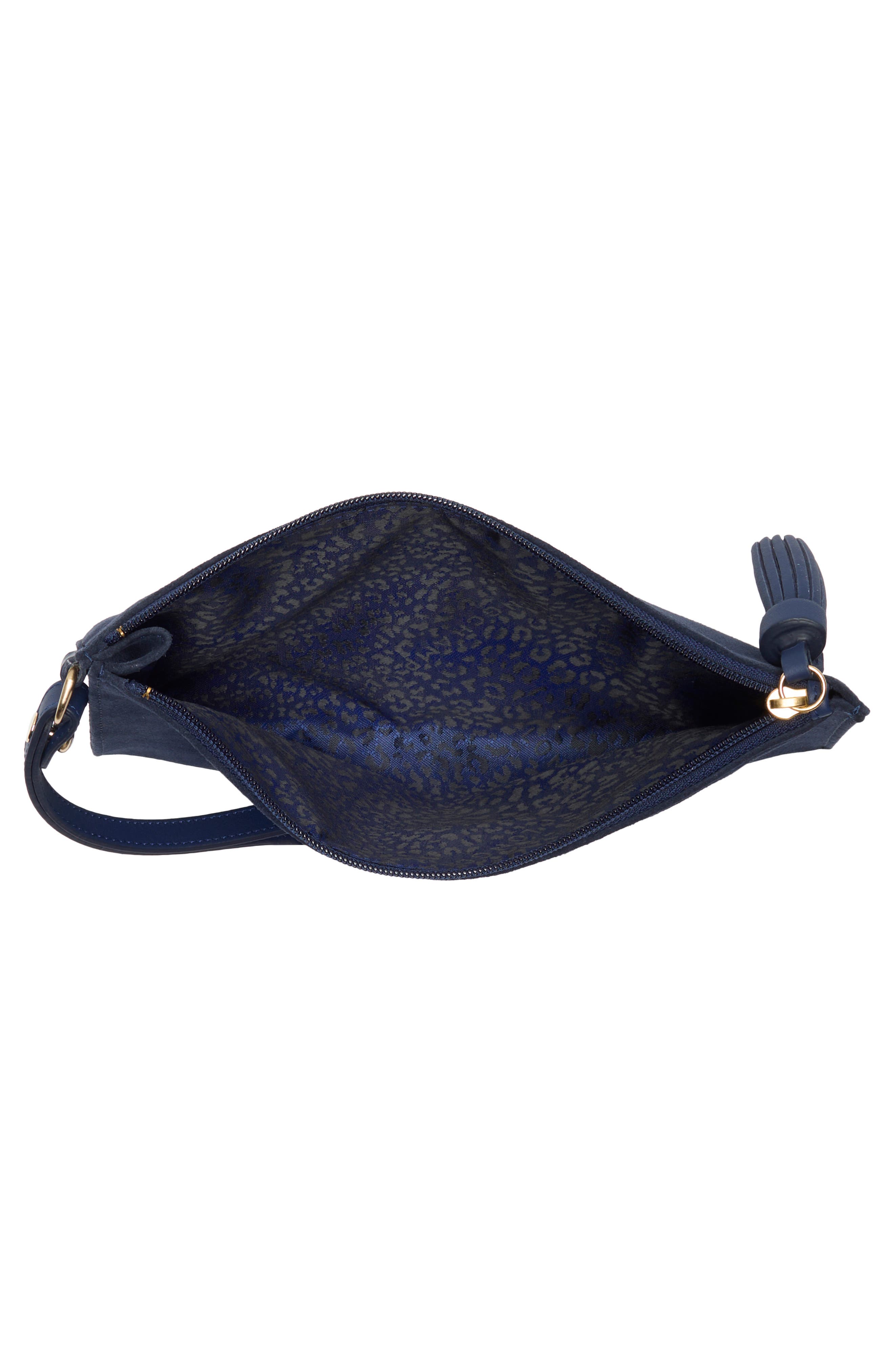 Longchamp Leather Wristlet, Alternate, color, Blue