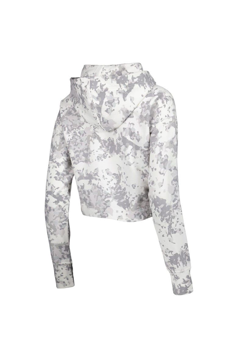 Women's Lusso Gray/White Phoenix Suns Maia Tri-Blend Cropped Quarter-Zip Top, Alternate, color, Gray