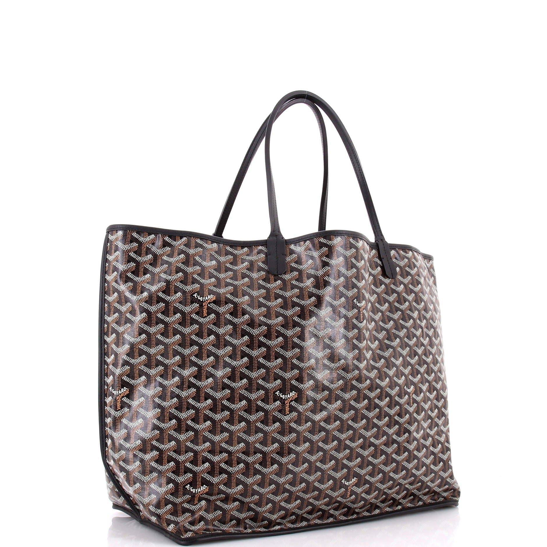 Pre-Owned Goyard Anjou Reversible Tote Coated Canvas GM, Alternate, color, Black
