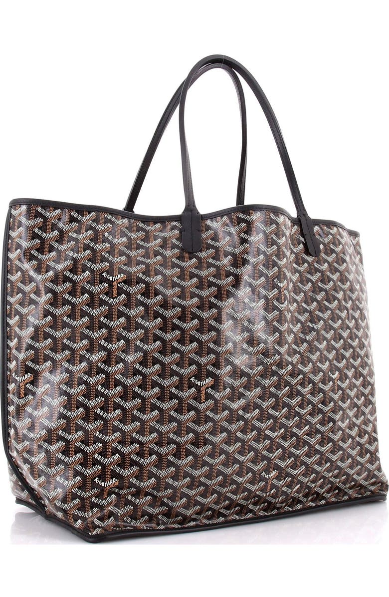 Pre-Owned Goyard Anjou Reversible Tote Coated Canvas GM, Alternate, color, Black