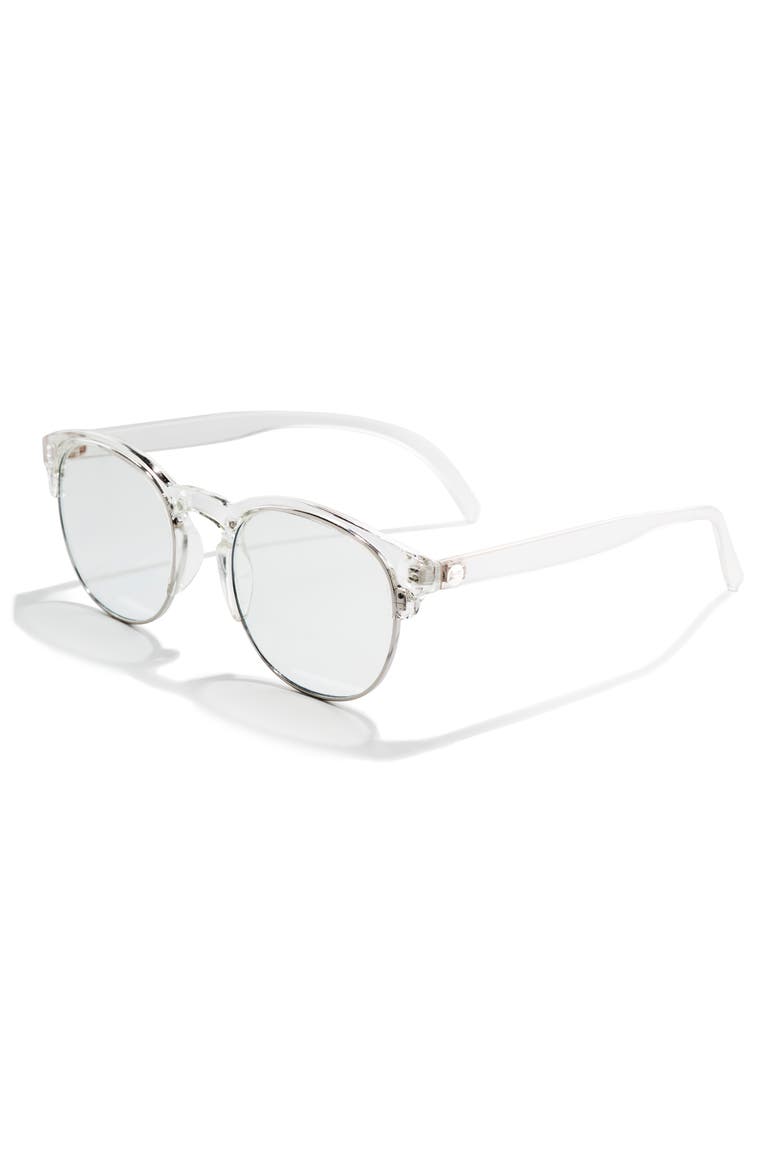 Avila 51mm Polarized Browline Sunglasses, Alternate, color, CLEAR