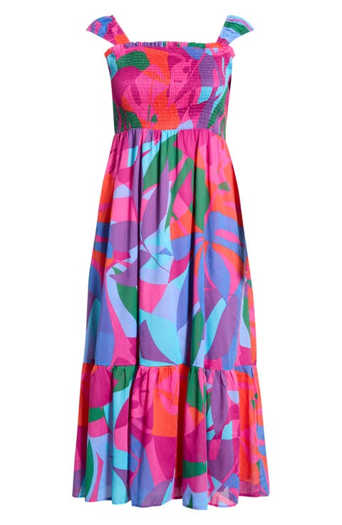 Vemmy Abstract Tayla Geo Print Maxi Dress