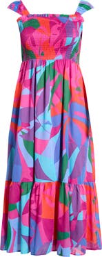 SUGARLIPS Vemmy Abstract Tayla Geo Print Maxi Dress
