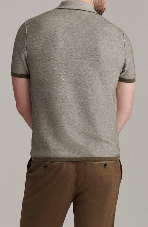 Billy Reid Bird's Eye Piqué Polo Sweater In Multi