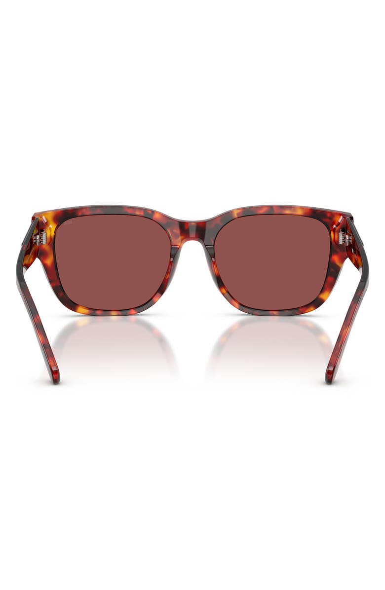 DIESEL<sup>®</sup> 53mm Square Sunglasses, Alternate, color, Havana Brown/ Dark Violet/ Red