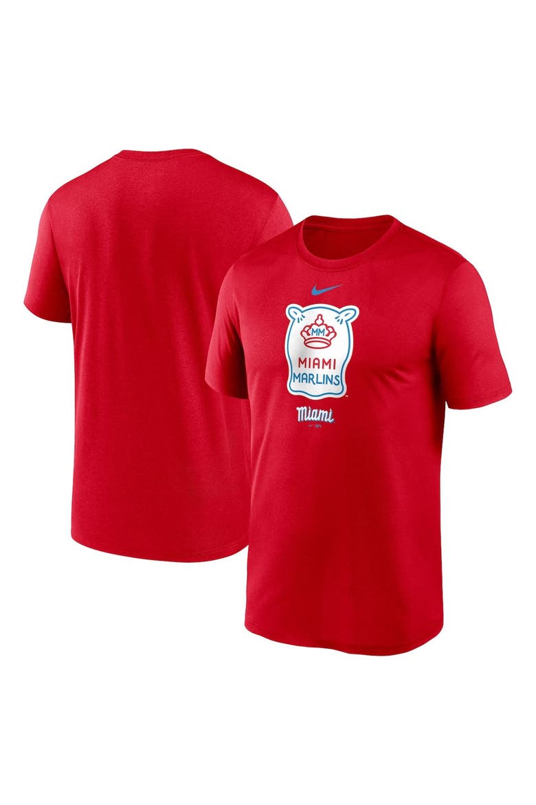 Men's Nike Red Miami Marlins City Connect Logo T-Shirt, Main, color, Red