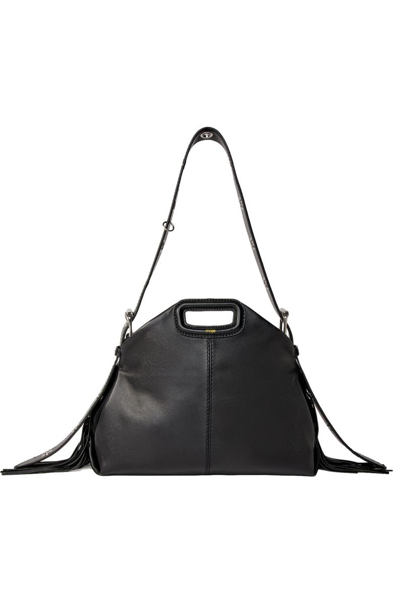 maje Smooth leather Miss M bag, Main, color, Black