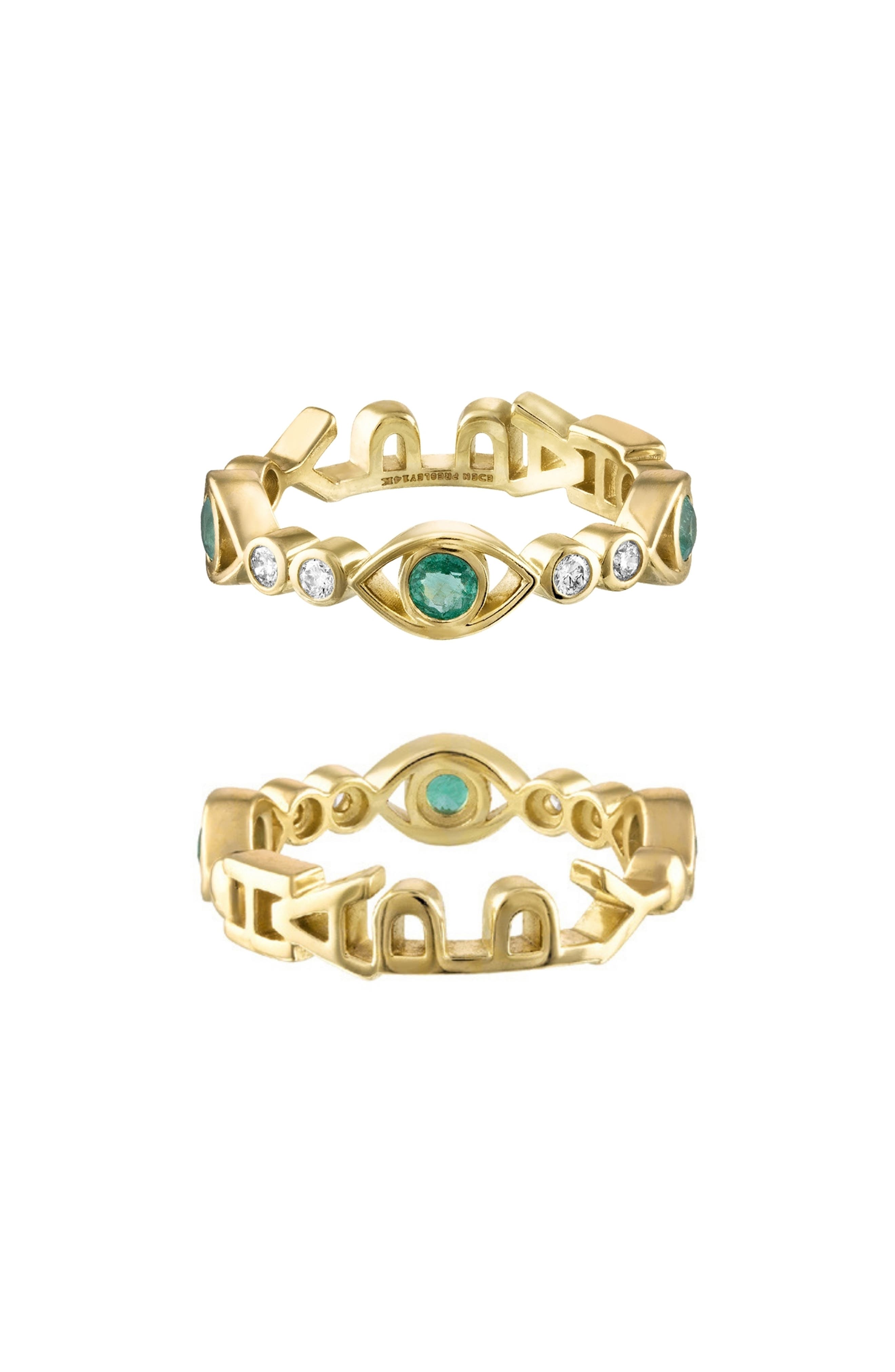 YELLOW GOLD, EMERALD