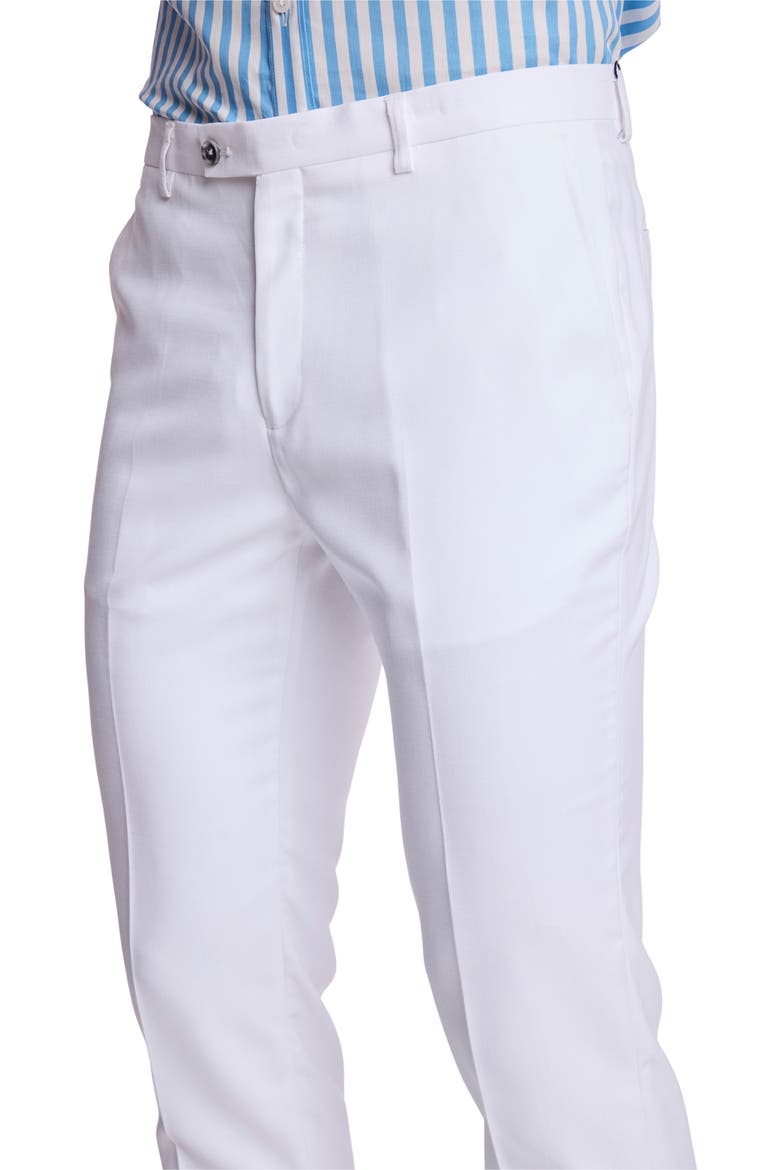 Downing Slim Fit Dress Pants, Alternate, color, WHITE SHARKSKIN