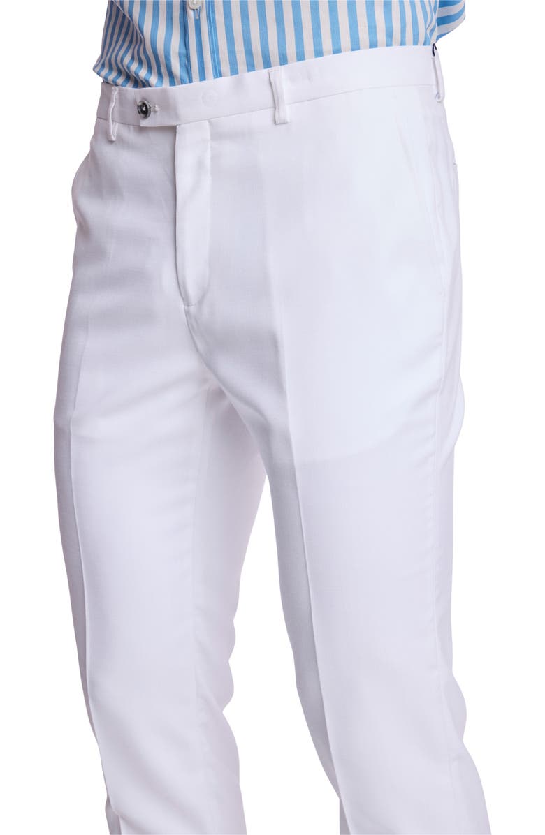 PAISLEY & GRAY Downing Slim Fit Dress Pants, Alternate, color, White Sharkskin